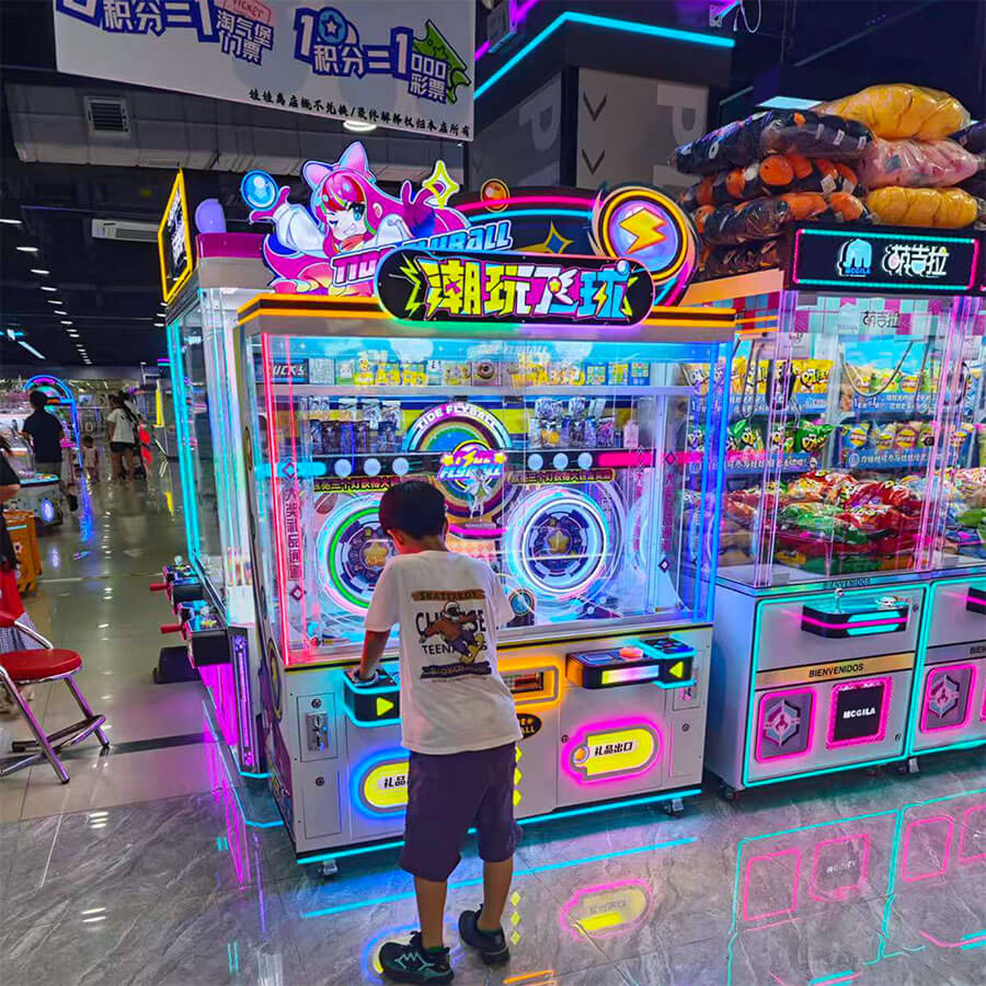 child playing gift machine 2